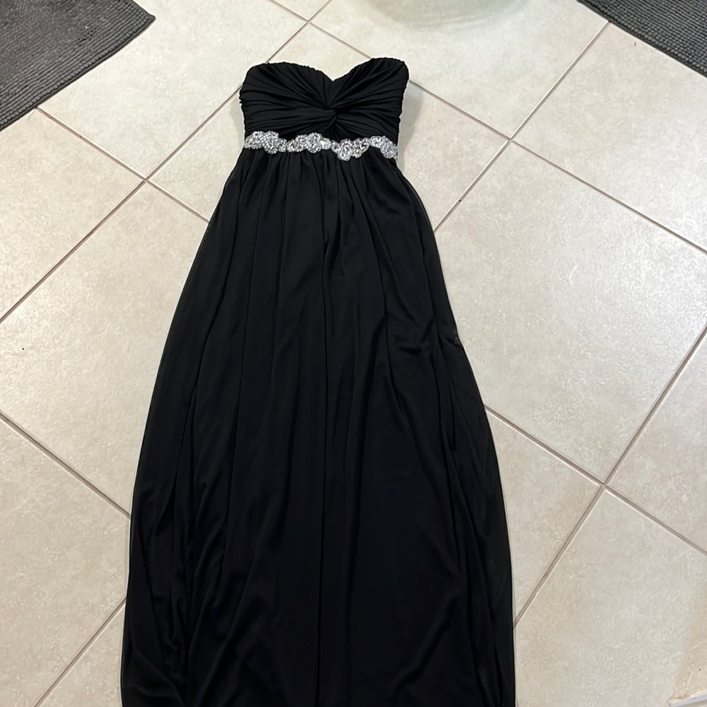 Long black ball gown